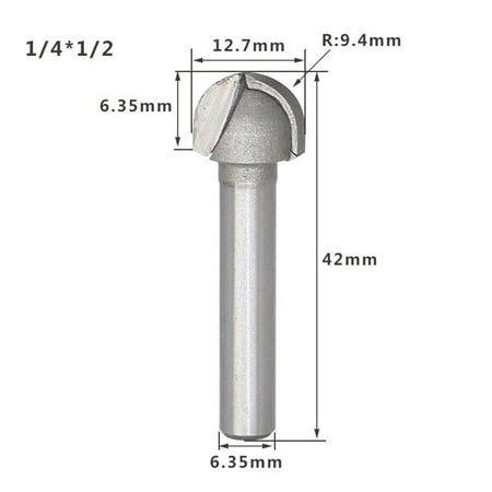 QXKE 1/2 1/4 Shank 2 Flute Round Bottom Router Bits Milling Cutter for Woodwork
QXKE 1/2 1/4 Shank 2 Flute Round Bottom Router Bits Milling Cutter for Woodwork