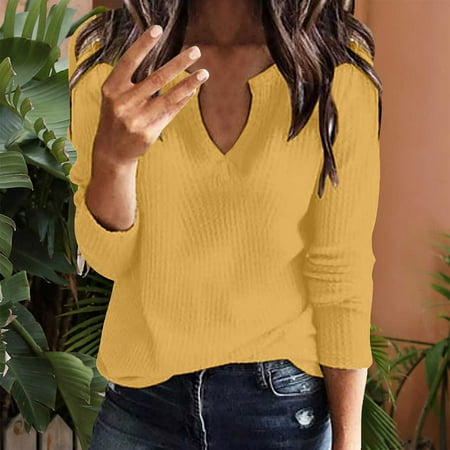 Zedker Womens Fall Tops 3/4 Sleeve Women S Waffle Plain Mesh Long Sleeve V-Neck Shirt Top Womens Tops Dressy Casual Plus Size
Zedker Womens Fall Tops 3/4 Sleeve Women S Waffle Plain Mesh Long Sleeve V-Neck Shirt Top Womens Tops Dressy Casual Plus Size