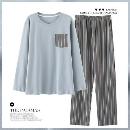 PIKADINGNIS Mens Pajamas Set Autumn Winter Leisure Elastic Waist Men Sleepwear Set Cotton Mens Long Sleeve Nightwear Boys Loose Homewear
PIKADINGNIS Mens Pajamas Set Autumn Winter Leisure Elastic Waist Men Sleepwear Set Cotton Mens Long Sleeve Nightwear Boys Loose Homewear