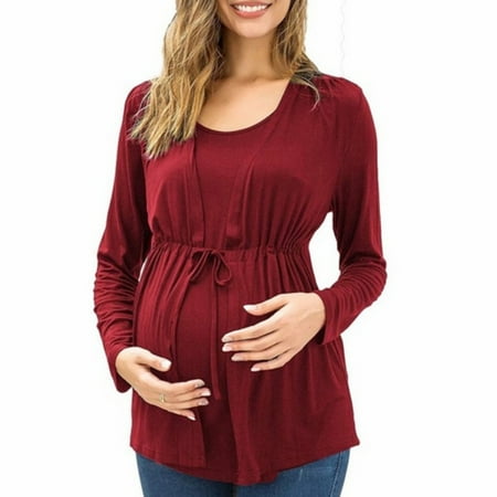 Plnotme Women s Solid Color Long Sleeve Crew Neck Maternity Loose Comfort Pullover Hollow Breathable One Piece
Plnotme Women s Solid Color Long Sleeve Crew Neck Maternity Loose Comfort Pullover Hollow Breathable One Piece