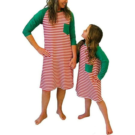 Family Clothes Mother Daughter Matching Dresses Womens Kids Girls Xmas Red Striped Christmas Dress
Family Clothes Mother Daughter Matching Dresses Womens Kids Girls Xmas Red Striped Christmas Dress