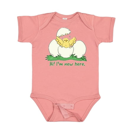 Inktastic Cute Chick Hi I m New Here Gift Baby Boy or Baby Girl Bodysuit