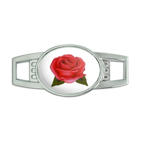 Red Rose - Flower Oval Slide Shoe Charm