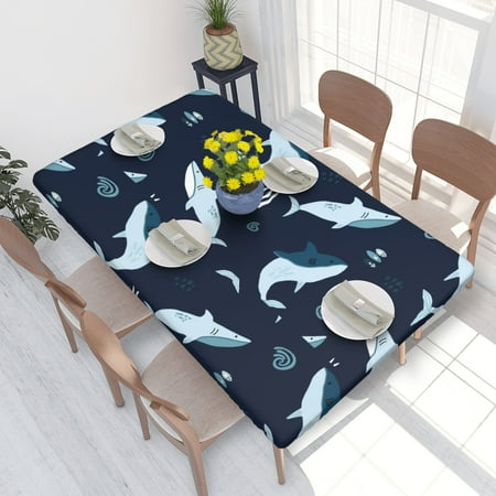 Home Deluxe Tablecloth Creative Sharks Waterproof Elastic Rim Edged Table Cover- For Christmas Parties And Picnics 4ft
Home Deluxe Tablecloth Creative Sharks Waterproof Elastic Rim Edged Table Cover- For Christmas Parties And Picnics 4ft