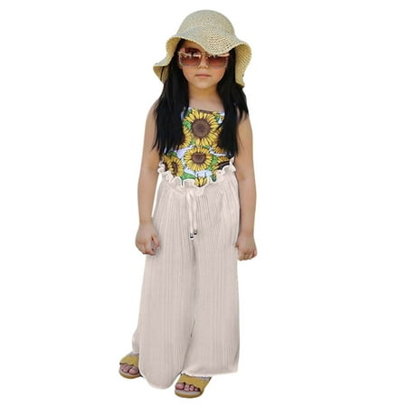AIMAOMI Kids Baby Girls Sunflower Floral Suspenders Vest Tops+Solid Flared Pants Set H
AIMAOMI Kids Baby Girls Sunflower Floral Suspenders Vest Tops+Solid Flared Pants Set H