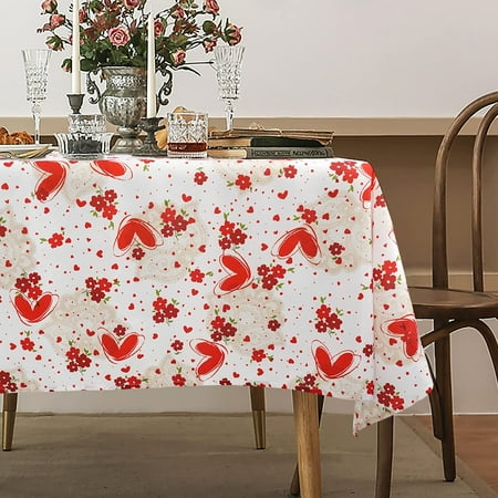 Mindunm Valentines Day Table Cloth Hearts & Lace Tablecloth Easy Care Machine Washable Tablecloth for Valentines Mother s Day Decoration 60 x 84 (6-8 Seats)
Mindunm Valentines Day Table Cloth Hearts & Lace Tablecloth Easy Care Machine Washable Tablecloth for Valentines Mother s Day Decoration 60 x 84 (6-8 Seats)