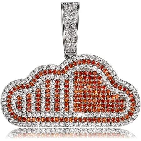 LANGM Orange Clouds Shape Pendant with Tennis Chain for Women Men AAA Cubic Zirconia Necklace Hip Hop Jewelry (Length 30inch Main Stone Color Cuban)
LANGM Orange Clouds Shape Pendant with Tennis Chain for Women Men AAA Cubic Zirconia Necklace Hip Hop Jewelry (Length 30inch Main Stone Color Cuban)
