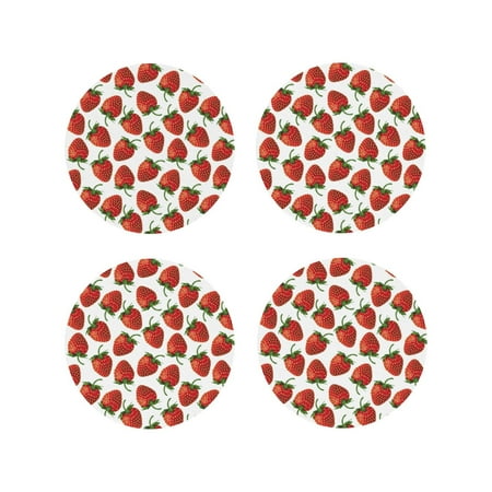 Drink Coasters Set of 4 strawberries print Leather Coasters for Coffee Table Protector Heat Resistant Cute Coasters for Home Decor Housewarming Gifts Bar Kitchen 4 Inch Round Shape
Drink Coasters Set of 4 strawberries print Leather Coasters for Coffee Table Protector Heat Resistant Cute Coasters for Home Decor Housewarming Gifts Bar Kitchen 4 Inch Round Shape