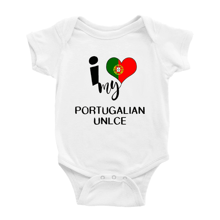 I Heart My Portugalian Unlce Portugal Love Flag Baby Clothes (White 0-3 Months)
I Heart My Portugalian Unlce Portugal Love Flag Baby Clothes (White 0-3 Months)