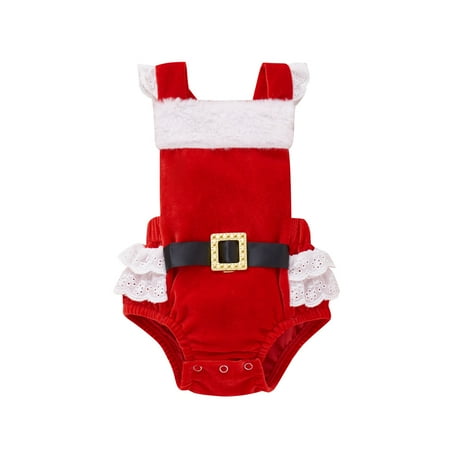 TAIAOJING Baby Girls One-piece Rompers Babys Boys Sleeveless Christmas Xmas Santa Lace Ruffles Backless Bodysuit Outfit 0-3 Months
TAIAOJING Baby Girls One-piece Rompers Babys Boys Sleeveless Christmas Xmas Santa Lace Ruffles Backless Bodysuit Outfit 0-3 Months