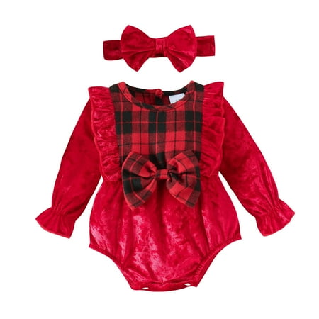 Uvwlwu Christmas Outfits for Baby Girls Long Sleeve Plaid Prints Romper Bowknot Ribbed Bodysuits Headbands Outfits Baby Girl Clothes(Size:12-18 Months)
Uvwlwu Christmas Outfits for Baby Girls Long Sleeve Plaid Prints Romper Bowknot Ribbed Bodysuits Headbands Outfits Baby Girl Clothes(Size:12-18 Months)