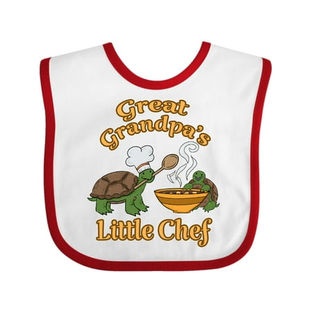 Inktastic Great Grandpa s Little Chef with Cute Turtles Gift Baby Boy or Baby Girl Bib
Inktastic Great Grandpa s Little Chef with Cute Turtles Gift Baby Boy or Baby Girl Bib