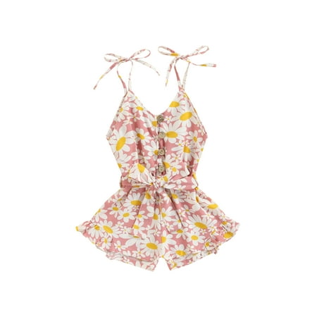 Nokpsedcb Toddler Baby Girls Summer Romper Chrysanthemum Print Sleeveless Jumpsuit One-Piece Button Shorts Playsuit Pink 1-2 Years
Nokpsedcb Toddler Baby Girls Summer Romper Chrysanthemum Print Sleeveless Jumpsuit One-Piece Button Shorts Playsuit Pink 1-2 Years