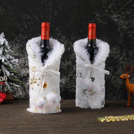 2 pieces Christmas decoration wine bottle set restaurant dressing champagne red wine bag stage arrangement snow wine set
2 pieces Christmas decoration wine bottle set restaurant dressing champagne red wine bag stage arrangement snow wine set