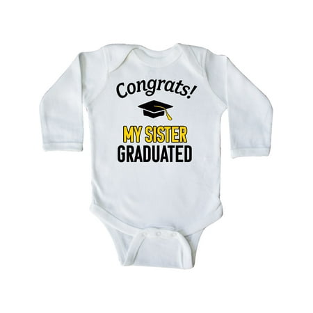 Inktastic Congrats! My Sister Graduated with cap Gift Baby Boy or Baby Girl Long Sleeve Bodysuit
Inktastic Congrats! My Sister Graduated with cap Gift Baby Boy or Baby Girl Long Sleeve Bodysuit