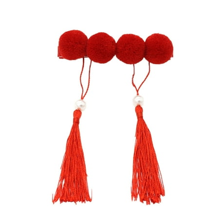 Cuteam 1Pair Chinese Style Kid Girl Pompom Fan Tassel Hairpins Hair Clips Accessories
Cuteam 1Pair Chinese Style Kid Girl Pompom Fan Tassel Hairpins Hair Clips Accessories