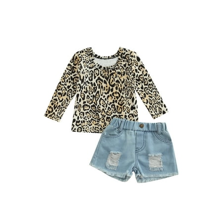 Yinyinxull Toddler Baby Girl Autumn Outfits Leopard Long Sleeve Pullover Tops and Hole Ripped Denim Shorts Set Blue 3-4 Years
Yinyinxull Toddler Baby Girl Autumn Outfits Leopard Long Sleeve Pullover Tops and Hole Ripped Denim Shorts Set Blue 3-4 Years