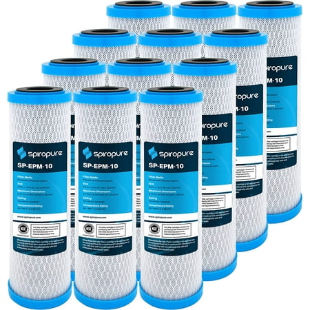 SpiroPure Replacement for Pentek EPM-10 & CFB-10 and Hydronix CB-25-1010 10x2.5 Carbon Filters (12 Pack)
SpiroPure Replacement for Pentek EPM-10 & CFB-10 and Hydronix CB-25-1010 10x2.5 Carbon Filters (12 Pack)