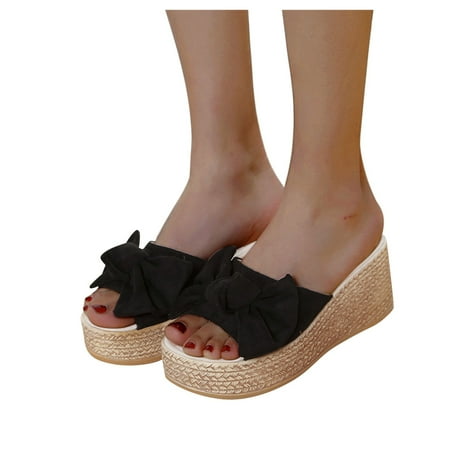 〖Yilirongyumm〗 Black 40 Slippers For Women Beach Wedges Butterfly-Knot Sandals Open Toe Fashion Roman Slippers Shoes Womens Women s Slipper
〖Yilirongyumm〗 Black 40 Slippers For Women Beach Wedges Butterfly-Knot Sandals Open Toe Fashion Roman Slippers Shoes Womens Women s Slipper