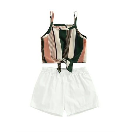Nokpsedcb 2Pcs Summer Kids Baby Girls Causal Clothes Sets Striped Printed Strap Vest Tops+Solid Shorts Outfits White 1-2 Years
Nokpsedcb 2Pcs Summer Kids Baby Girls Causal Clothes Sets Striped Printed Strap Vest Tops+Solid Shorts Outfits White 1-2 Years