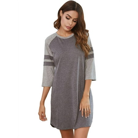 Women s Sleepshirt 3/4 Sleeves Nightgown Sexy Nightshirts Pajama Dress Sleepwear S-2XL
Women s Sleepshirt 3/4 Sleeves Nightgown Sexy Nightshirts Pajama Dress Sleepwear S-2XL