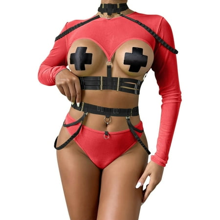 Women Fashionable Long Sleeve Strap Contrast Mesh Stitching Underwear Negligee Lingerie Stretch for Women Corset
Women Fashionable Long Sleeve Strap Contrast Mesh Stitching Underwear Negligee Lingerie Stretch for Women Corset