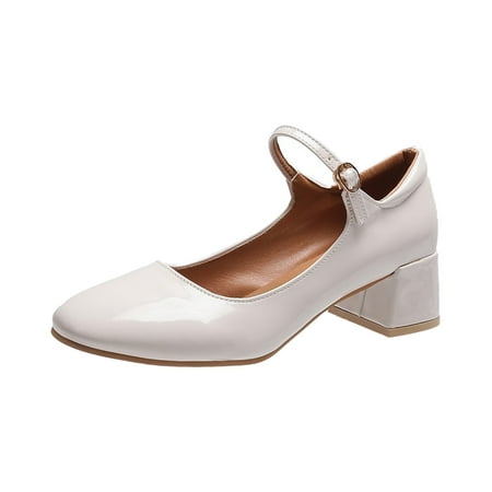 Middle Heels for Women Women s Spring Literary Retro Medium Heel Thick Heel High Heel Patent Leather Shallow Mouth Casual Shoes PU heeled sandals Beige
Middle Heels for Women Women s Spring Literary Retro Medium Heel Thick Heel High Heel Patent Leather Shallow Mouth Casual Shoes PU heeled sandals Beige