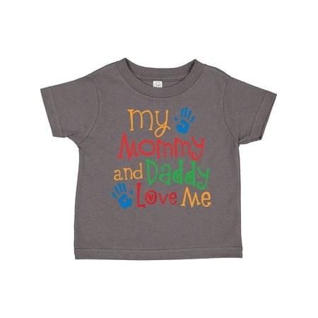 Inktastic Mommy and Daddy Love Me Gift Toddler Boy or Toddler Girl T-Shirt