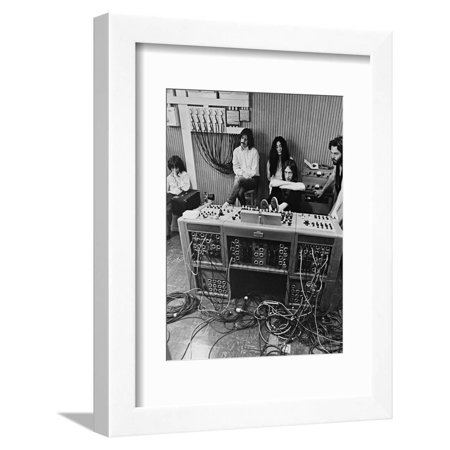 The Beatles, Ringo Starr, George Harrison, Paul Mccartney, John Lennon, Yoko Ono Let it Be,1970 Framed Print Wall Art