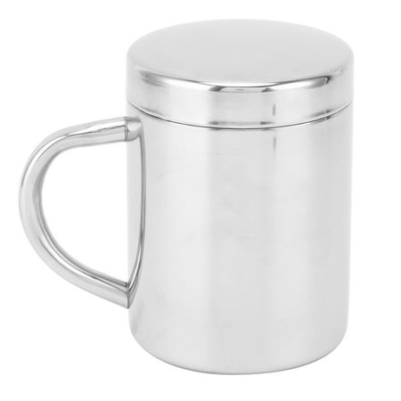 Mug Double Wall Coffee Mug Ergonomic Handle Mirror-finished With Lid For Picnics For Camping 304 Silver With Lid
Mug Double Wall Coffee Mug Ergonomic Handle Mirror-finished With Lid For Picnics For Camping 304 Silver With Lid