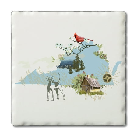 CounterArt Contemporary State Design of Virginia Absorbent Stone Coaster Set 4 Pack Made in the USA
CounterArt Contemporary State Design of Virginia Absorbent Stone Coaster Set 4 Pack Made in the USA