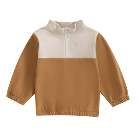 Posijego Toddler Baby Boys Half Zip Sweatshirt Color Block Pullover Long Sleeve Shirts for Little Boys Kids
Posijego Toddler Baby Boys Half Zip Sweatshirt Color Block Pullover Long Sleeve Shirts for Little Boys Kids
