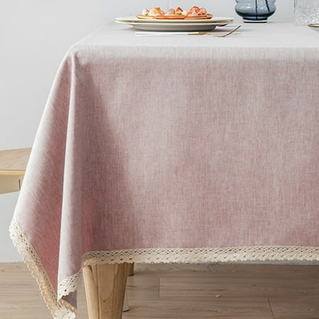Artificial linen tablecloth with lace trim - waterproof/splash/stain/wrinkle-free/oil-proof tablecloth - Pink
Artificial linen tablecloth with lace trim - waterproof/splash/stain/wrinkle-free/oil-proof tablecloth - Pink