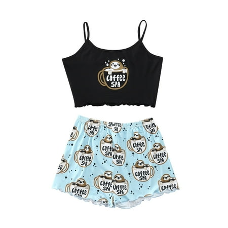 MPWEGNP Womens Loose Suspender Top Shorts Pajama Suit Pattern Printed Two Piece Housewear Pajamas for Women Short Set Cotton Short Sleeve Womens Pajama Set
MPWEGNP Womens Loose Suspender Top Shorts Pajama Suit Pattern Printed Two Piece Housewear Pajamas for Women Short Set Cotton Short Sleeve Womens Pajama Set