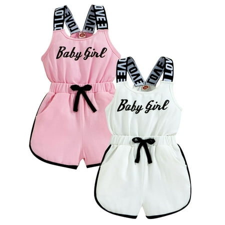 WIBACKER Baby Girls Sleeveless Drawstring Jumpsuit Toddler Kid Summer Strap Romper Short with Pocket
WIBACKER Baby Girls Sleeveless Drawstring Jumpsuit Toddler Kid Summer Strap Romper Short with Pocket