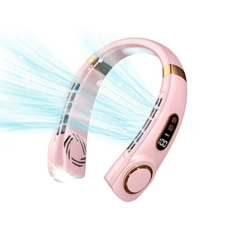 Digital Display Nck Fan With Colorful Ambient Light - Hands Free Bladeless Fan With 5 Speeds - Portable Cooling-Personal Fan - Rechargeable USB Nck Fan for Outdoor Indoor Pink
Digital Display Nck Fan With Colorful Ambient Light - Hands Free Bladeless Fan With 5 Speeds - Portable Cooling-Personal Fan - Rechargeable USB Nck Fan for Outdoor Indoor Pink