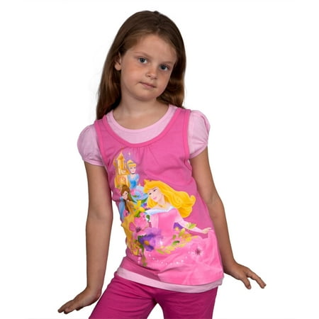 Disney Princesses - Castle Garden Girls Juvy Short Sleeve 2fer