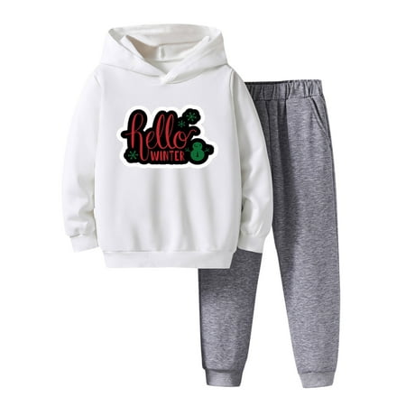 OAUP 2PCS Toddler Boys Girls Outfit Sets Christmas Long Sleeve Letter Print Hoodie Tops Pants Outfits Clothes Set Winter Casual Trendy Outfit 5-14Y
OAUP 2PCS Toddler Boys Girls Outfit Sets Christmas Long Sleeve Letter Print Hoodie Tops Pants Outfits Clothes Set Winter Casual Trendy Outfit 5-14Y