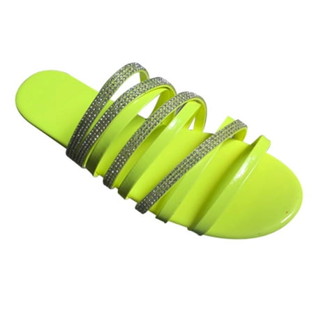 Breathable Flat Sandals Stylish Rhinestone Sandals Summer Outdoor Slipper for Women 40 Yellow
Breathable Flat Sandals Stylish Rhinestone Sandals Summer Outdoor Slipper for Women 40 Yellow