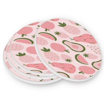 Round Coasters Modern Style Ceramic Coaster Waterproof and Durable Drink Coaster Coasters set of 4 Customizable Coasters 2pcs Pink Fruit
Round Coasters Modern Style Ceramic Coaster Waterproof and Durable Drink Coaster Coasters set of 4 Customizable Coasters 2pcs Pink Fruit