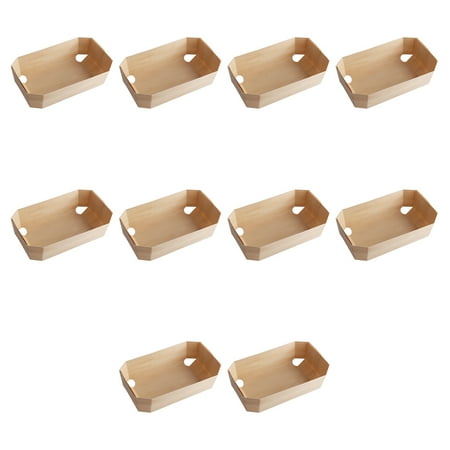 FRCOLOR 1 Set 10Pcs Bread Packing Boxes Wooden Baking Pans Dried Fruit Dessert Plates (Log Color)
FRCOLOR 1 Set 10Pcs Bread Packing Boxes Wooden Baking Pans Dried Fruit Dessert Plates (Log Color)
