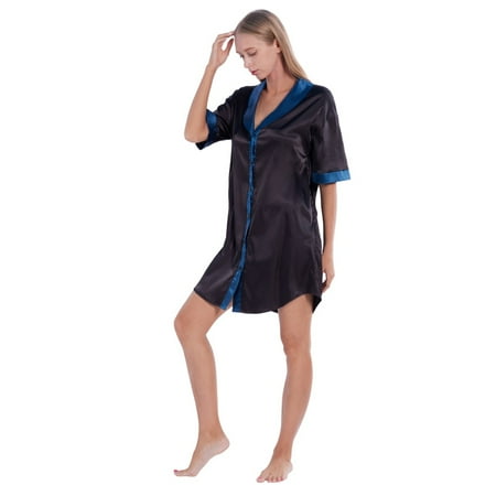 WBQ Women s Nightgown Button Down Sleepshirt Satin 3/4 Sleeve Nightshirt Boyfriend Shawl Collar Sleepwear
WBQ Women s Nightgown Button Down Sleepshirt Satin 3/4 Sleeve Nightshirt Boyfriend Shawl Collar Sleepwear