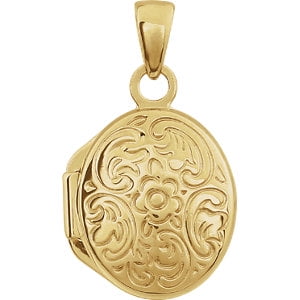 Jewels By Lux 14K Yellow Gold Oval Shaped Locket