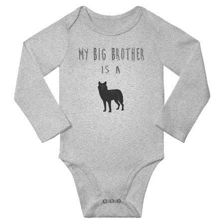 My Big Brother is a Schipperke Dog Cute Baby Long Sleeve Clothing Bodysuits Boy Girl (Gray 12-18M)
My Big Brother is a Schipperke Dog Cute Baby Long Sleeve Clothing Bodysuits Boy Girl (Gray 12-18M)