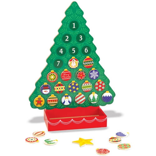 Melissa & Doug Wooden Advent Calendar - Magnetic Christmas Tree, 25 Magnets