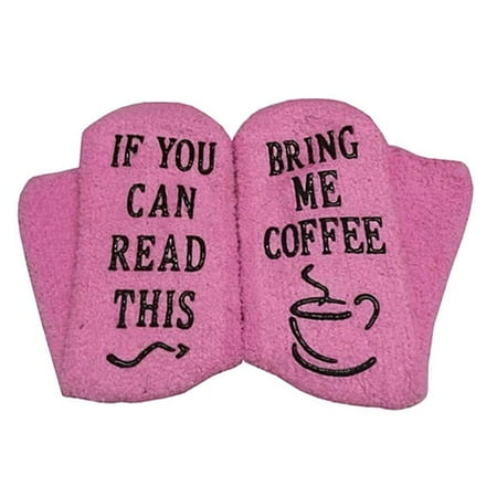 Wine / Coffee Socks Winter Socks Leisure Socks Christmas Socks House Socks Socks Stockings for Women And Girls - Pink 20x15cm