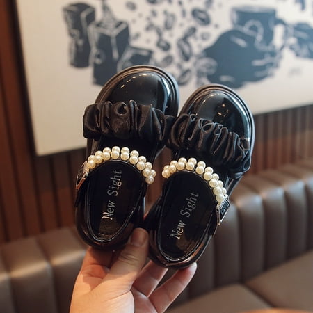 Toyella New Girls Soft Bottom British Style Princess Little Leather Shoes Black 25Yards
Toyella New Girls Soft Bottom British Style Princess Little Leather Shoes Black 25Yards
