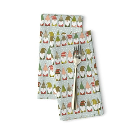 Christmas Gnomes Cotton Dinner Napkins by Roostery Set of 2
