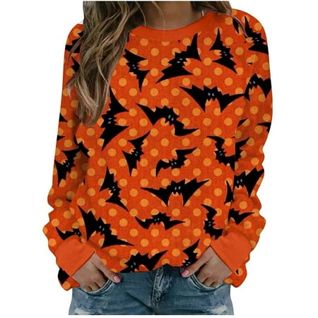 DENGDENG Oversized Womens Sweatshirt Soft Halloween Bat Graphic Pullover Basic Sweatshirts Clearance Long Sleeve Print Hoodies Crewneck Vintage Outfits Maternity Fall Clothing Black 3XL
DENGDENG Oversized Womens Sweatshirt Soft Halloween Bat Graphic Pullover Basic Sweatshirts Clearance Long Sleeve Print Hoodies Crewneck Vintage Outfits Maternity Fall Clothing Black 3XL