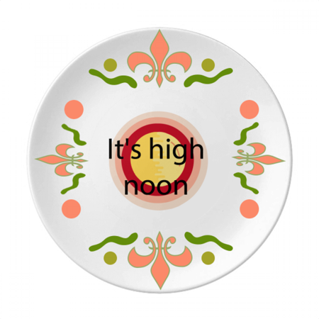 Its High Noon Art Deco Fashion Flower Ceramics Plate Tableware Dinner Dish